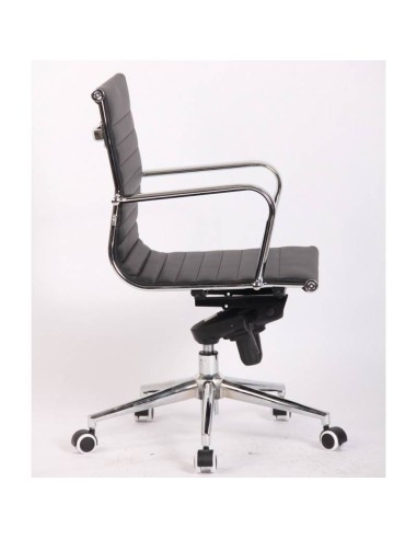 Sillon De Oficina Diseño Boris, Respaldo Medio, cuero sintético.