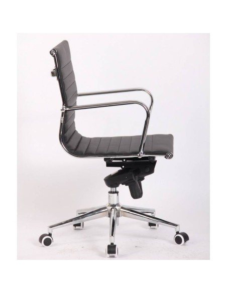 Sillon De Oficina Diseño Boris, Respaldo Medio, cuero sintético.