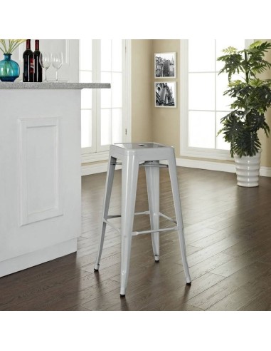 Tamborete de projeto|Replica Xavier Pauchard, branco