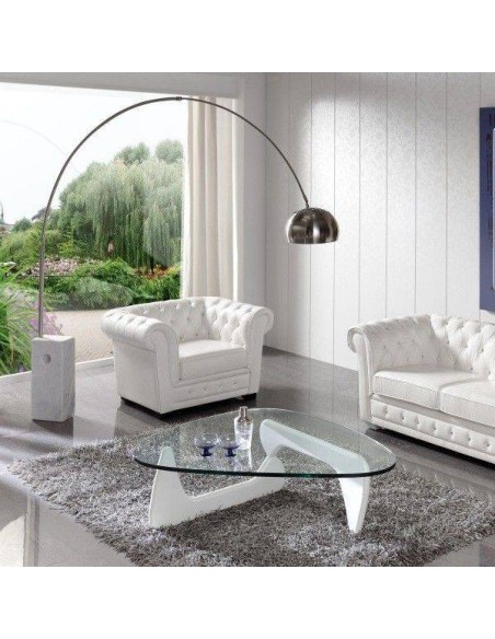 Lâmpada de design moderno em pé em Arco inspirada em Achille Castiglioni