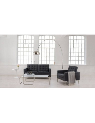 Lâmpada de assoalho Arco design vanguardista, mármore branco, metal