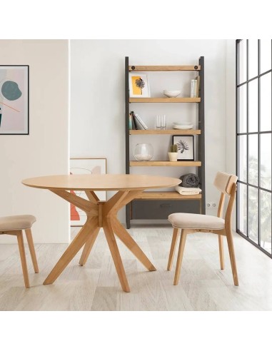 MESA REDONDA CLIPPER 120, ROBLE.