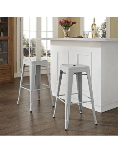 Tamborete de projeto|Replica Xavier Pauchard, branco