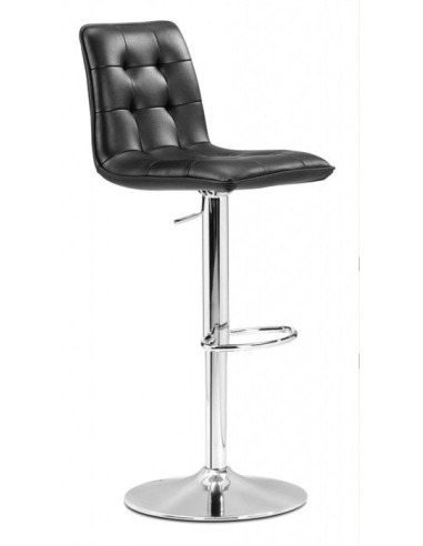 Taburete Deseo, metal cromado, asiento tapizado...