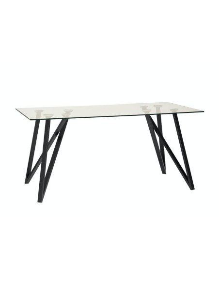 MESA CRISTAL GAIA 160x90, metal NEGRO
