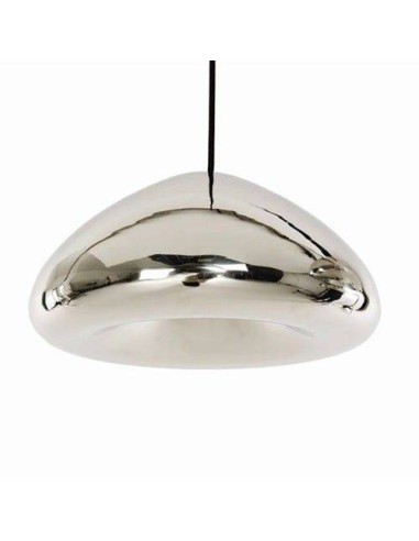 Lámpara de techo diseño moderno Boid, colgante, cristal metalizado