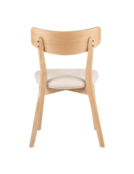 Silla nórdica ANAIS roble, tela