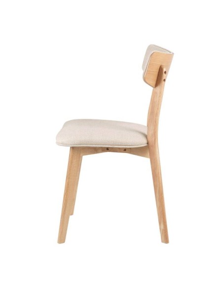 Silla nórdica ANAIS roble, tela