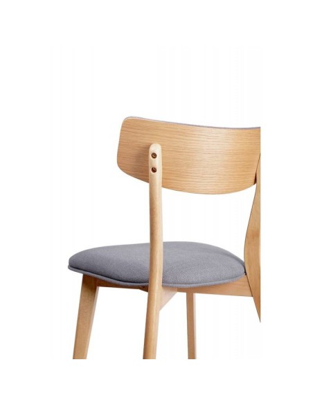 Silla nórdica ANAIS roble, tela