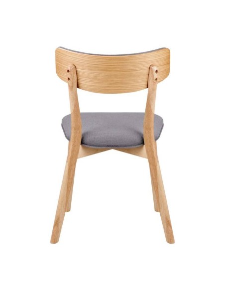 Silla nórdica ANAIS roble, tela