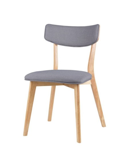 Silla nórdica ANAIS roble, tela