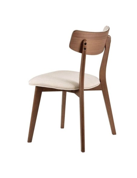 Silla nórdica ANAIS Nogal, tela