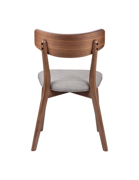 Silla nórdica ANAIS Nogal, tela