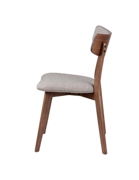 Silla nórdica ANAIS Nogal, tela