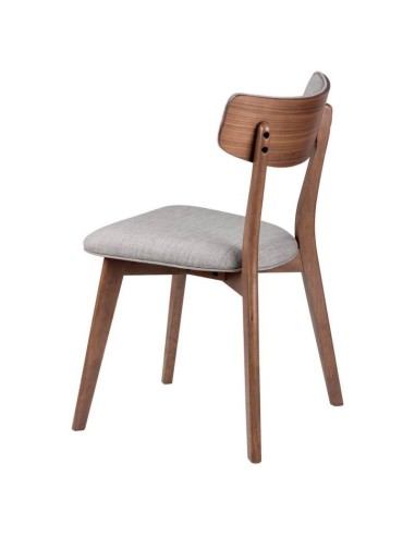 Silla nórdica ANAIS Nogal, tela