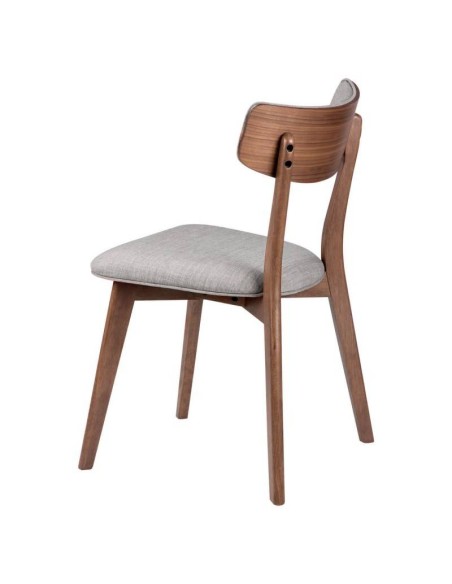 Silla nórdica ANAIS Nogal, tela