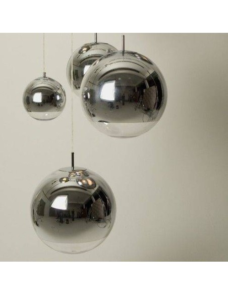 Lâmpada de teto de design Mirror 30 cm, vidro metalizado