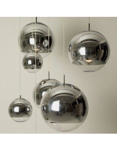 Lámpara de techo de diseño Mirror 25 cm, cristal metalizado cromado 2