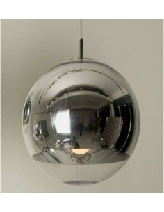 Lâmpada de teto de design Mirror 25 cm, vidro metalizado cromado