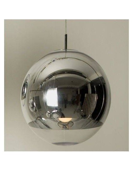 Lámpara de techo de diseño Mirror 25 cm, cristal metalizado cromado