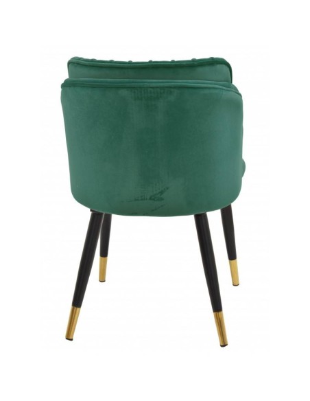 Cadeira mid century Grécia, metal, tecido velvet