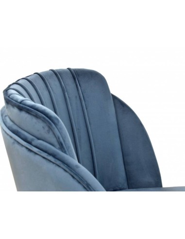 Silla mid century Grecia, metal, tapizado velvet