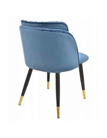 Silla mid century Grecia, metal, tapizado velvet