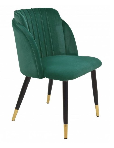 Cadeira mid century Grécia, metal, tecido velvet