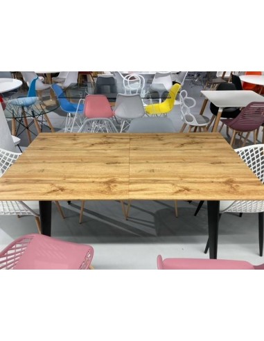 Mesa extensível industrial BOB 160(200)x90, metal, madeira