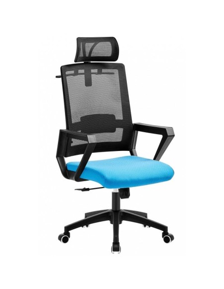 Sillón de oficina ON, negro, malla y tejido .