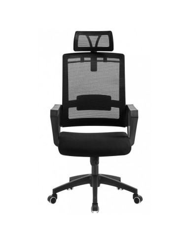 Sillón de oficina ON, negro, malla y tejido .