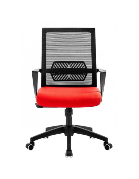 Sillón de oficina ISREY, negro, malla negra, tejido.