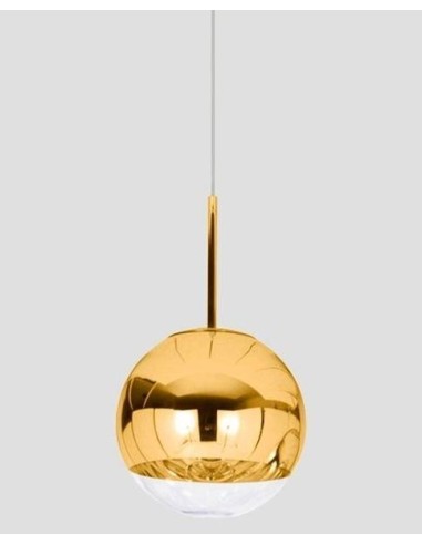 Lámpara Techo Diseño Mirror 25, Cristal Metalizado dorado
