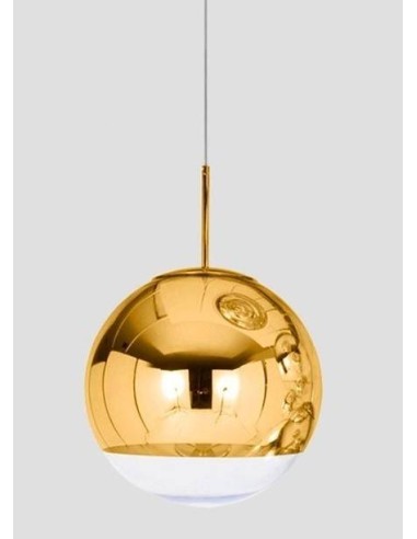 Lámpara Techo Diseño Mirror 30, Cristal Metalizado dorado