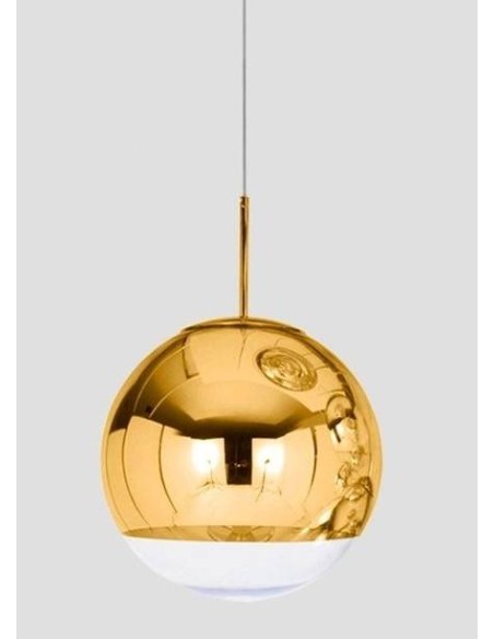 Lámpara Techo Diseño Mirror 30, Cristal Metalizado dorado