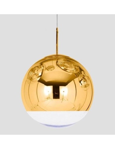 Lámpara Techo Diseño Mirror 40, Cristal Metalizado dorado