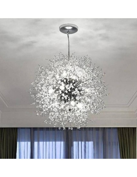 Lámpara esférica FENIX 50, colgante, metal, cristal. Lámpara esférica FENIX 50, colgante, metal, cristal.