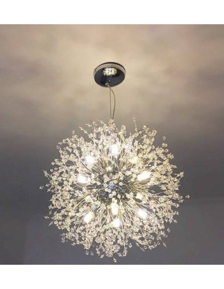 Lámpara esférica FENIX 50, colgante, metal, cristal. Lámpara esférica FENIX 50, colgante, metal, cristal.