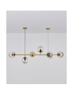 Lámpara ALMUDENA, colgante, metal, cristal, 6 luces. 2