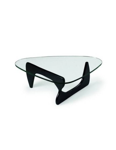 Mesa de centro 125x90, Isamu Noguchi, cristal 15, negro