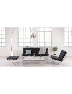 Sofa 3 plazas Barcelona piel, inspirado en ludwig mies van der rohe 2