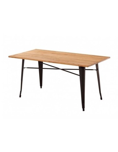 MESA TOLIX 120X80, PAUCHARD, madera, acero negro