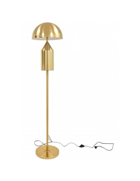 Lámpara de pie SETA, metal, dorada.
