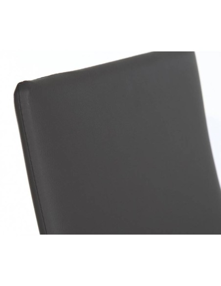 Silla de comedor de diseño moderno Vika, estructura cromada,asiento y respaldo similpiel