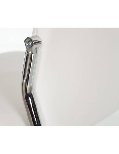 Cadeira de jantar moderna fashion Vika, estrutura cromado,assento e encosto similpiel