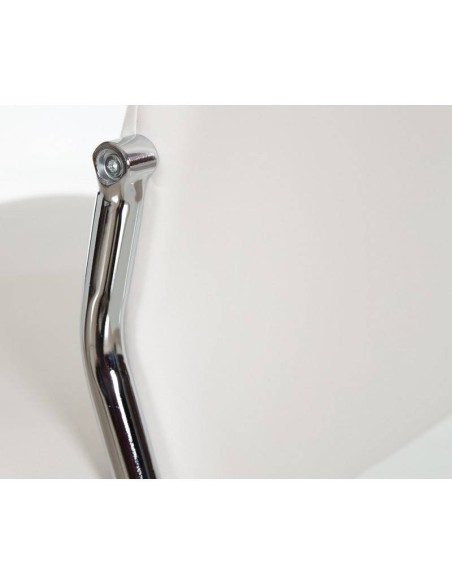 Silla de comedor de diseño moderno Vika, estructura cromada,asiento y respaldo similpiel Silla de comedor de diseño moderno Vika, estructura cromada,asiento y respaldo similpiel