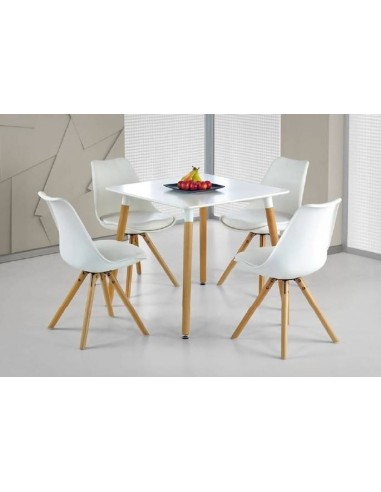 Mesa de Cozinha Nurya 80x80 design nórdico, Madeira