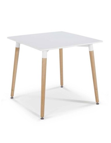 Mesa de Cozinha Nurya 80x80 design nórdico, Madeira