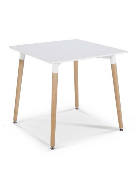 Mesa de Cocina Nurya 80x80 Diseño Nordico, Madera