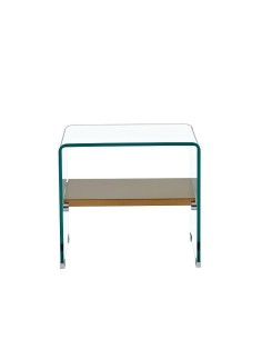 Mesa POTER, baja, estante, cristal, 50 x 40 cms. 2